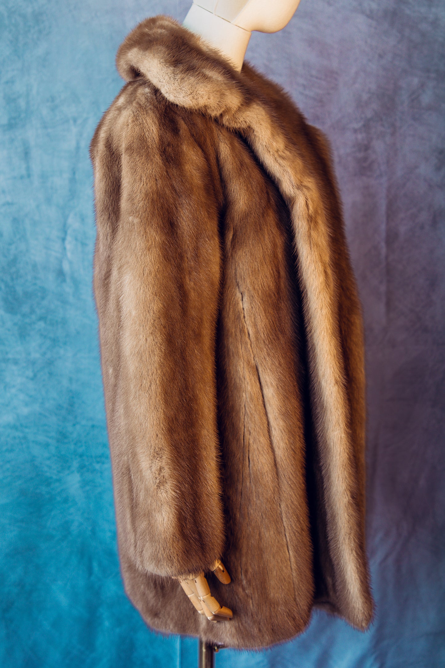 Vintage Fur Mink Coat Honey Color Medium/Large-FC018