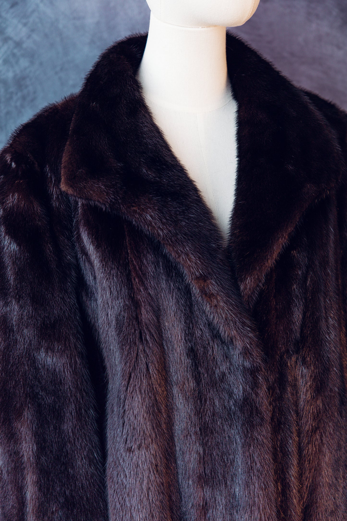 Vintage Fur Mink Brown Full Length Medium/Large Coat FC046