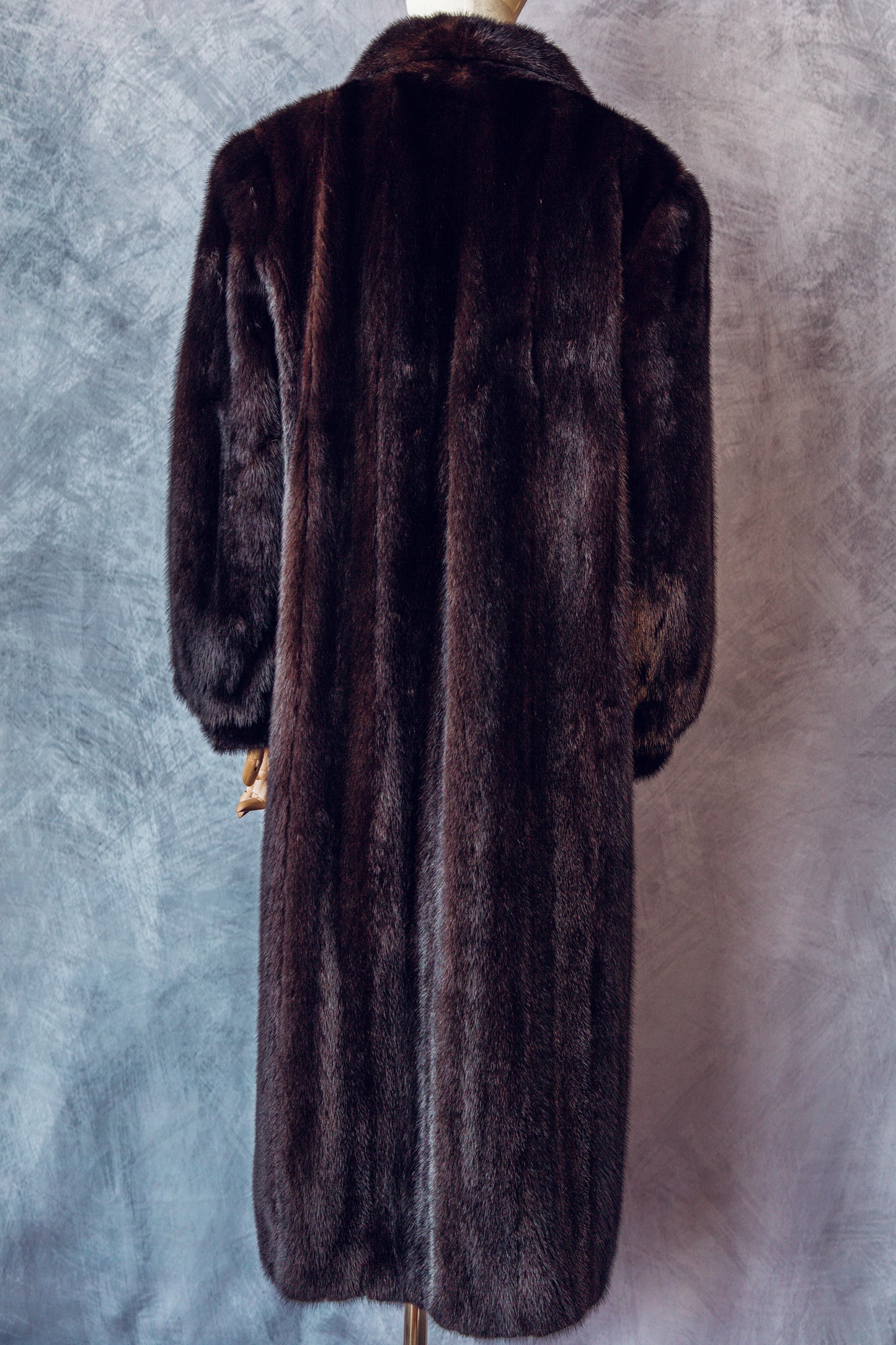Vintage Fur Mink Brown Full Length Medium/Large Coat FC046