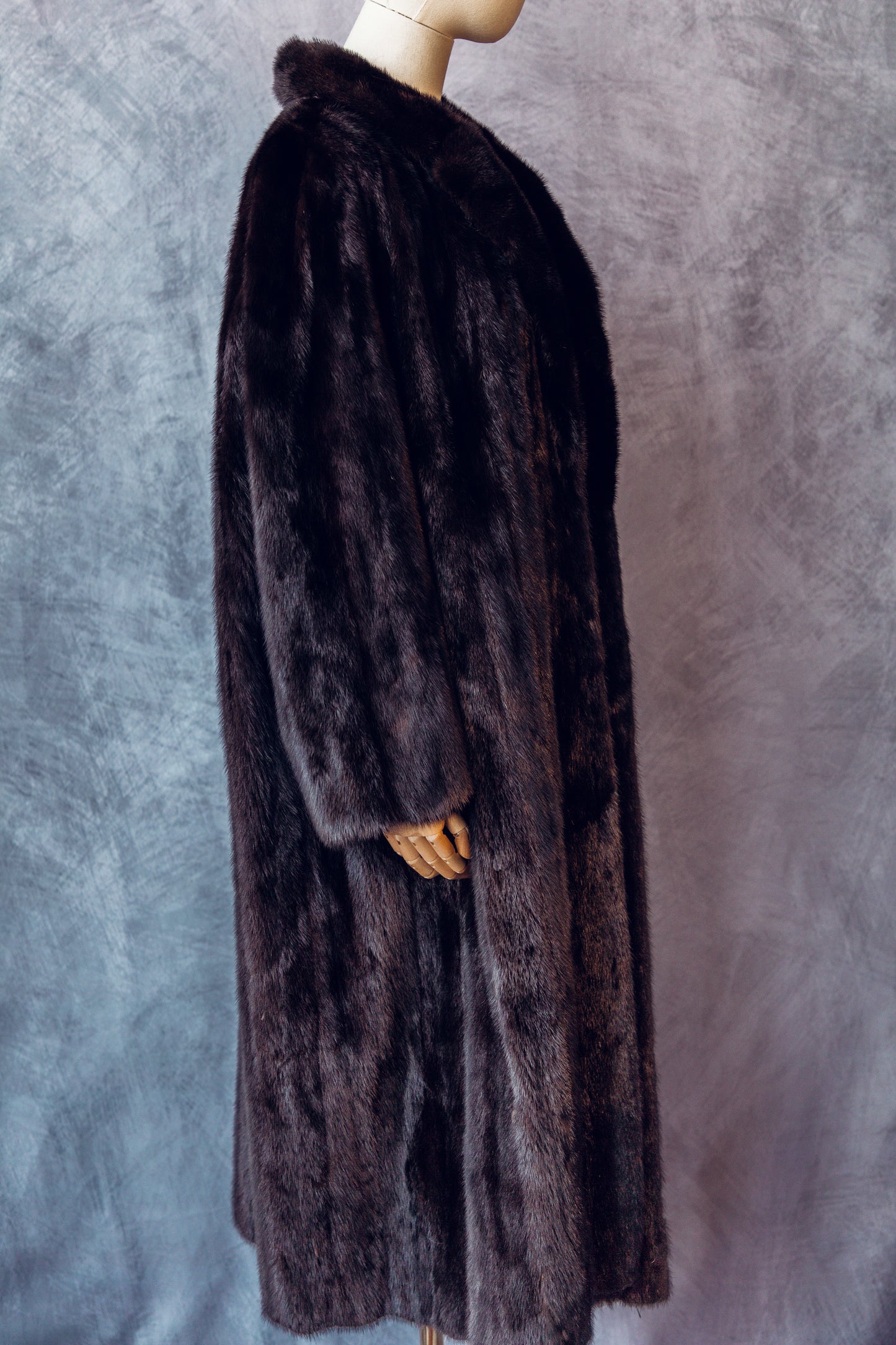 Vintage Fur Mink Full Length Brown Med/Large-FC047