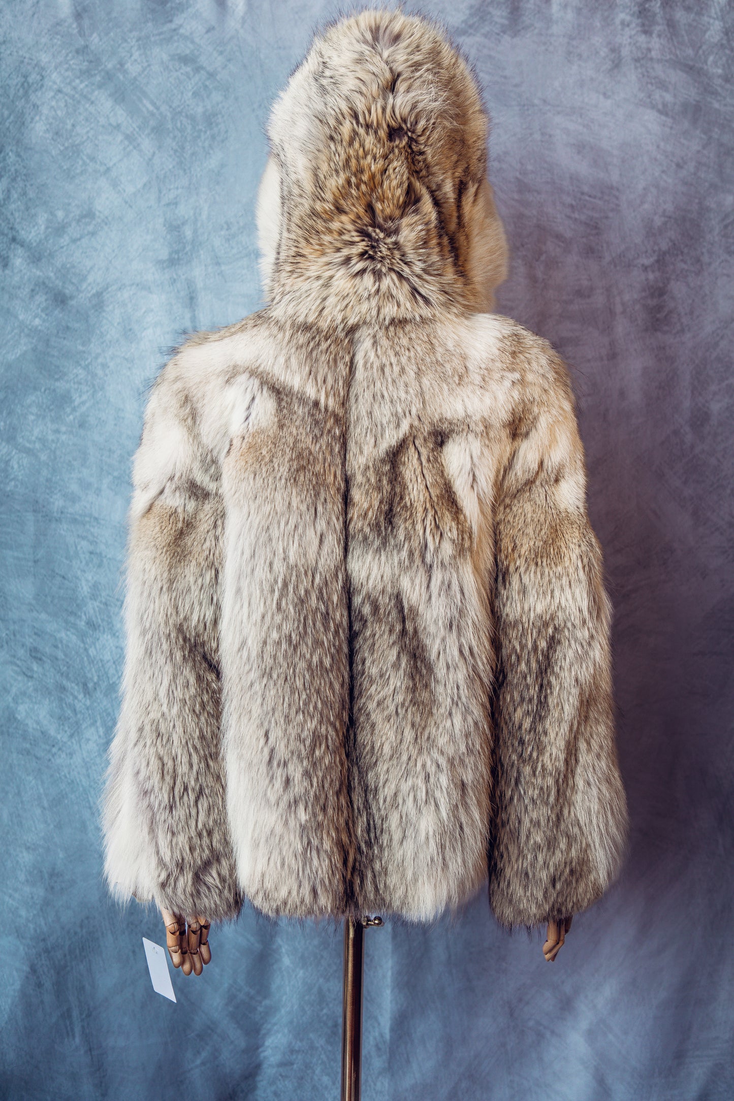 Vintage Fur Fox Coat With Hood Small/Medium-FC051