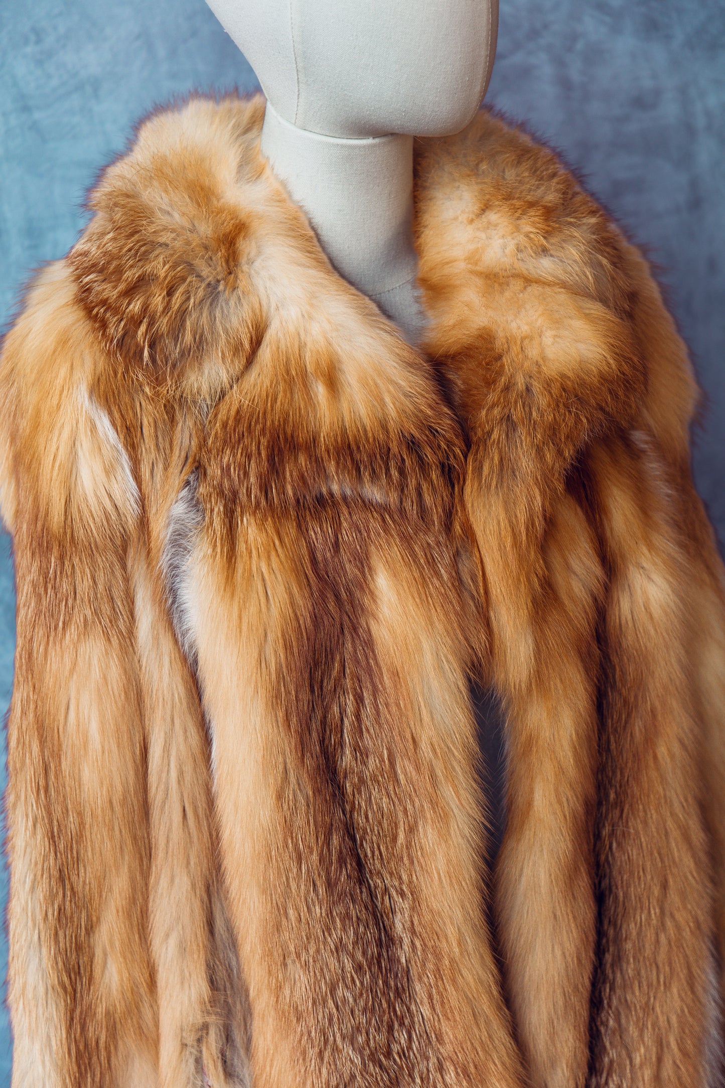 Vintage Red Fox Fur Mid-Length Medium/Large Coat - FC058