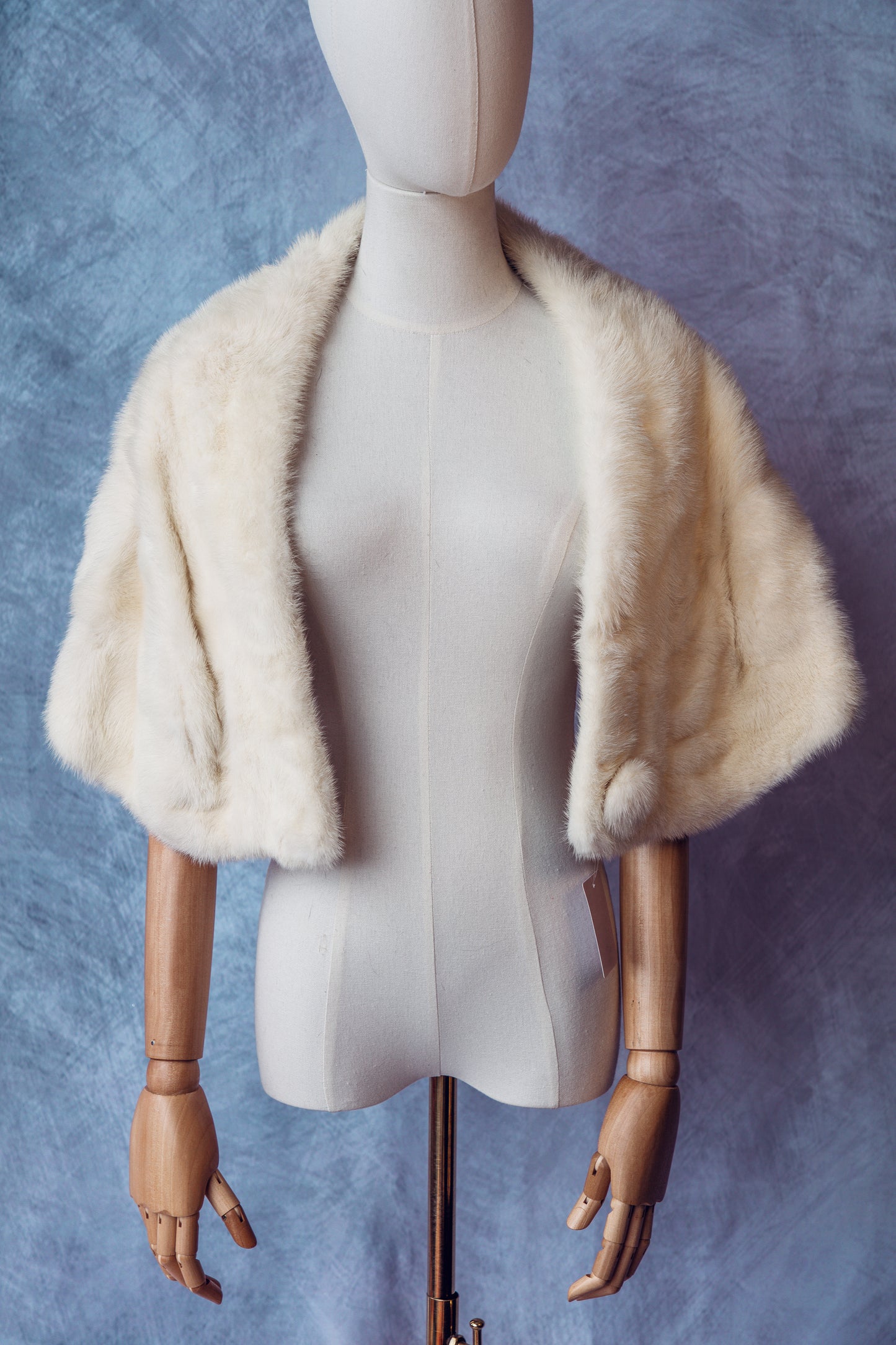 Vintage Fur Mink Wrap White - FC065