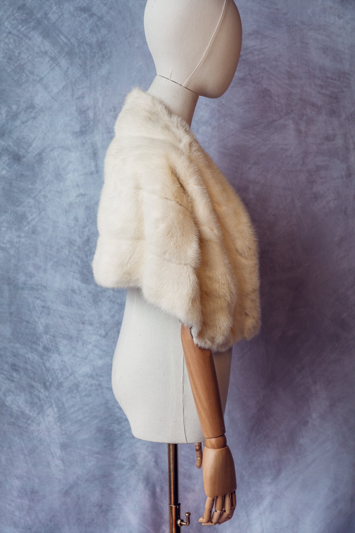 Vintage Fur Mink Wrap White - FC065