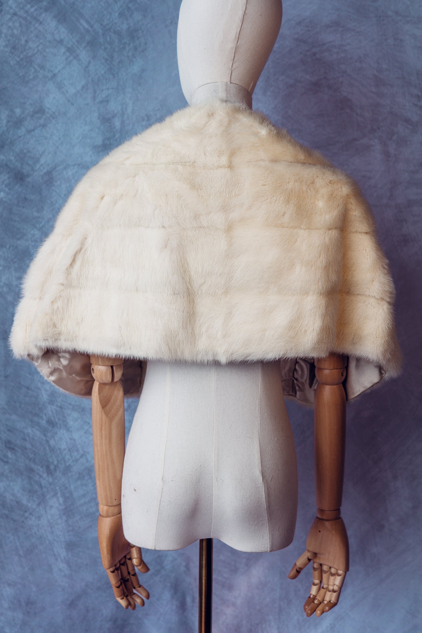 Vintage Fur Mink Wrap White - FC065