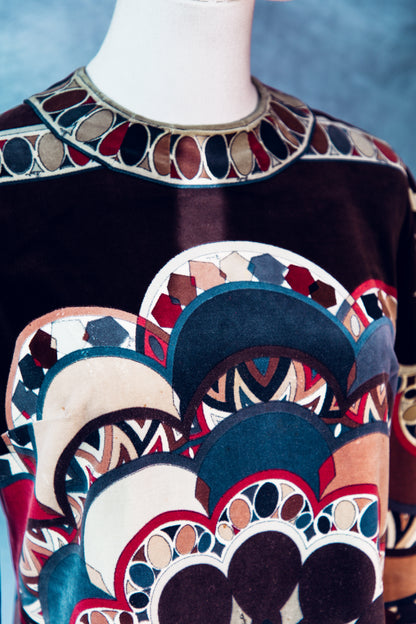 Vintage Rare Emilio Pucci Velvet Dress D004