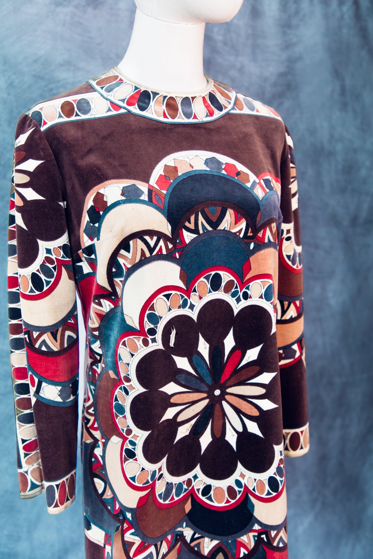 Vintage Rare Emilio Pucci Velvet Dress D004