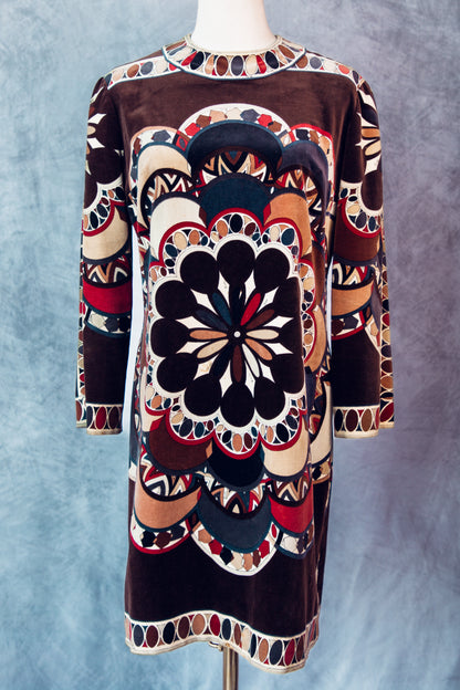 Vintage Rare Emilio Pucci Velvet Dress D004