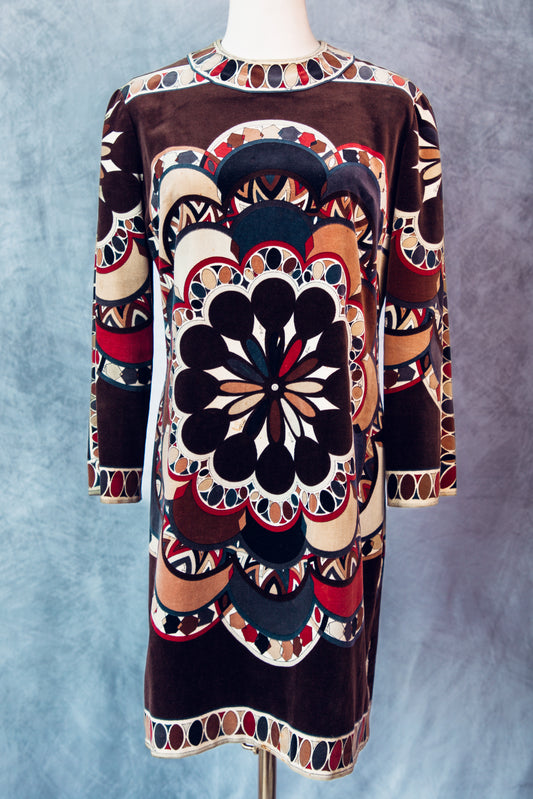 Vintage Rare Emilio Pucci Velvet Dress D004