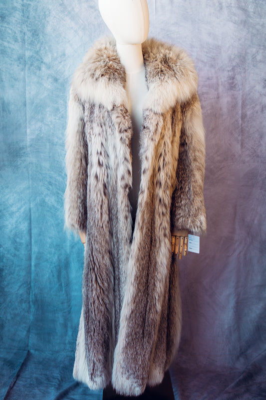 Vintage Fur Russian Lynx’s  Full Length Coat Medium/Large  FC011