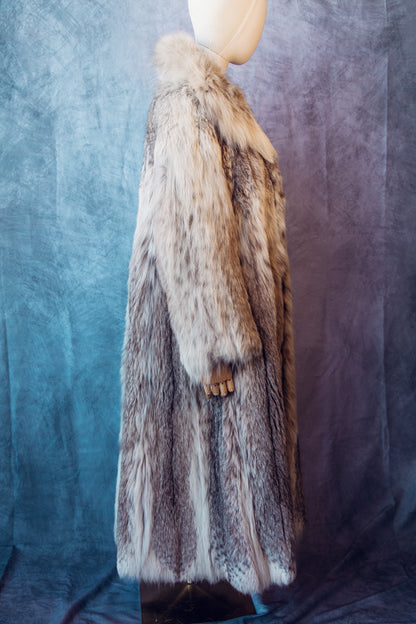 Vintage Fur Russian Lynx’s  Full Length Coat Medium/Large  FC011