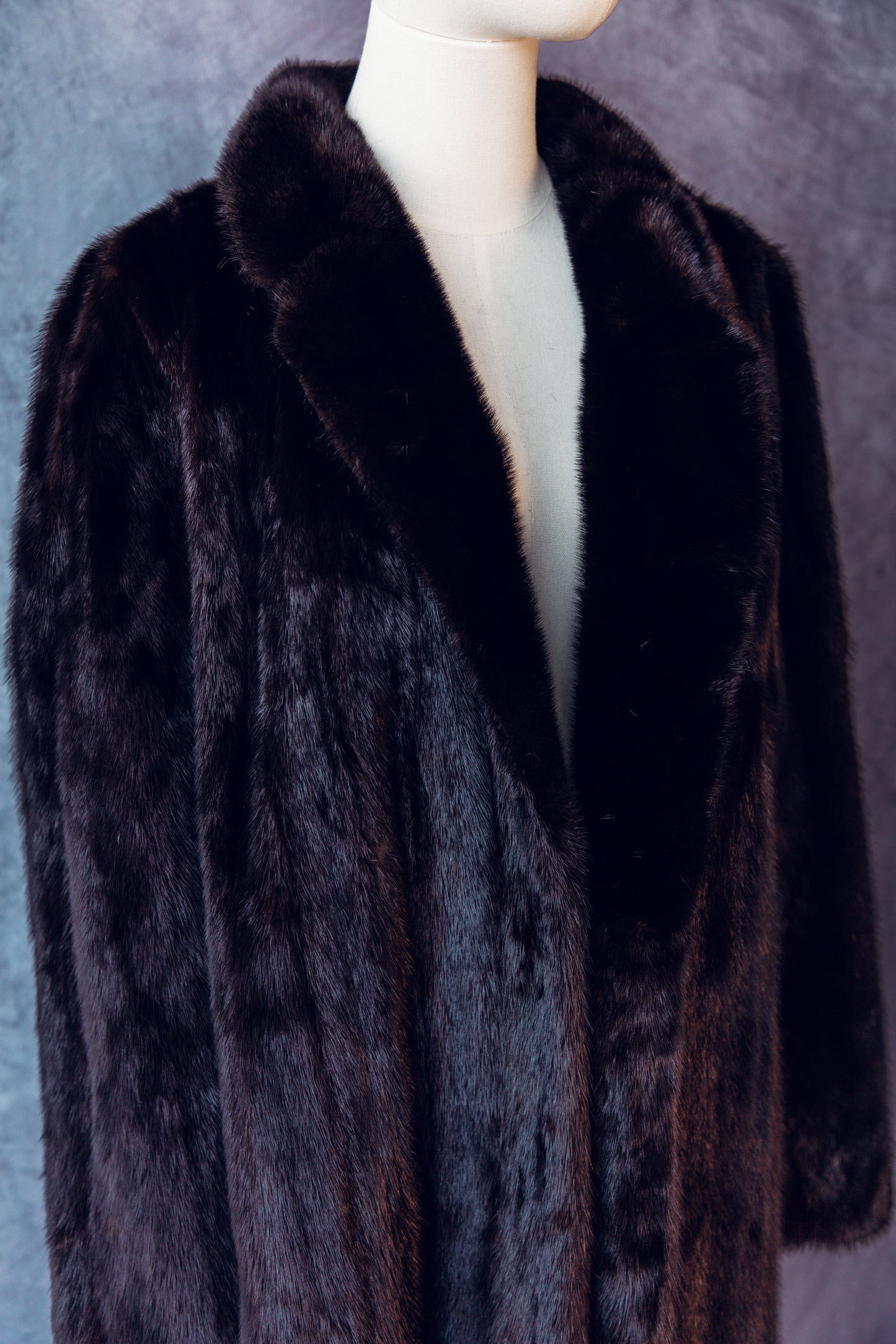 Vintage Fur Mink  Full Length  Brown  Med/Large-FC047