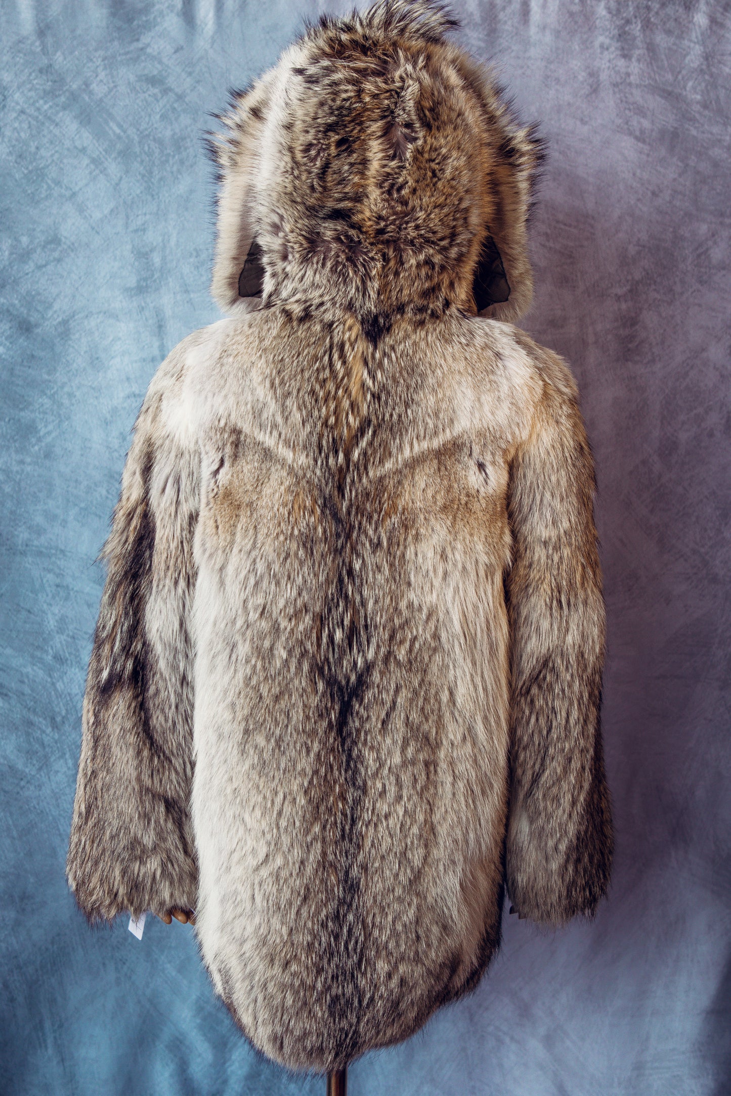 Vintage Fur Coyote Hooded Jacket Medium/Large-FC050