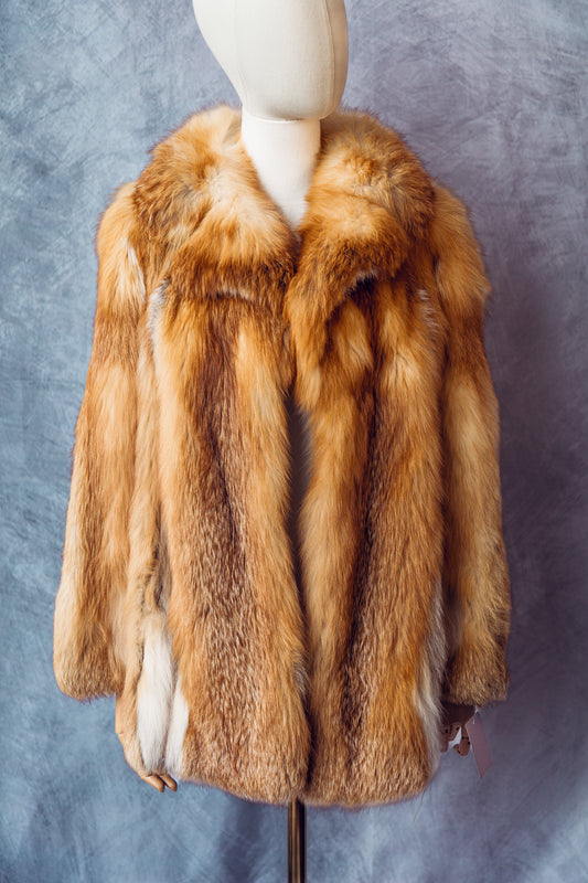 Vintage Red Fox Fur Mid-Length Medium/Large Coat - FC058