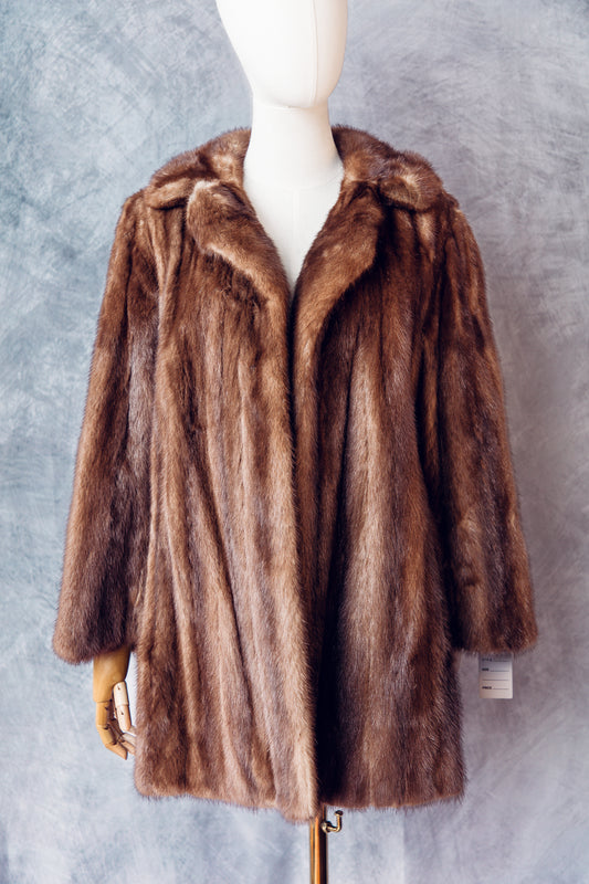Vintage Fur Mink Brown Mid-Length Medium/Large - FC063