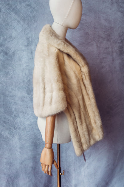 Vintage Fur Mink Wrap Honey - FC064