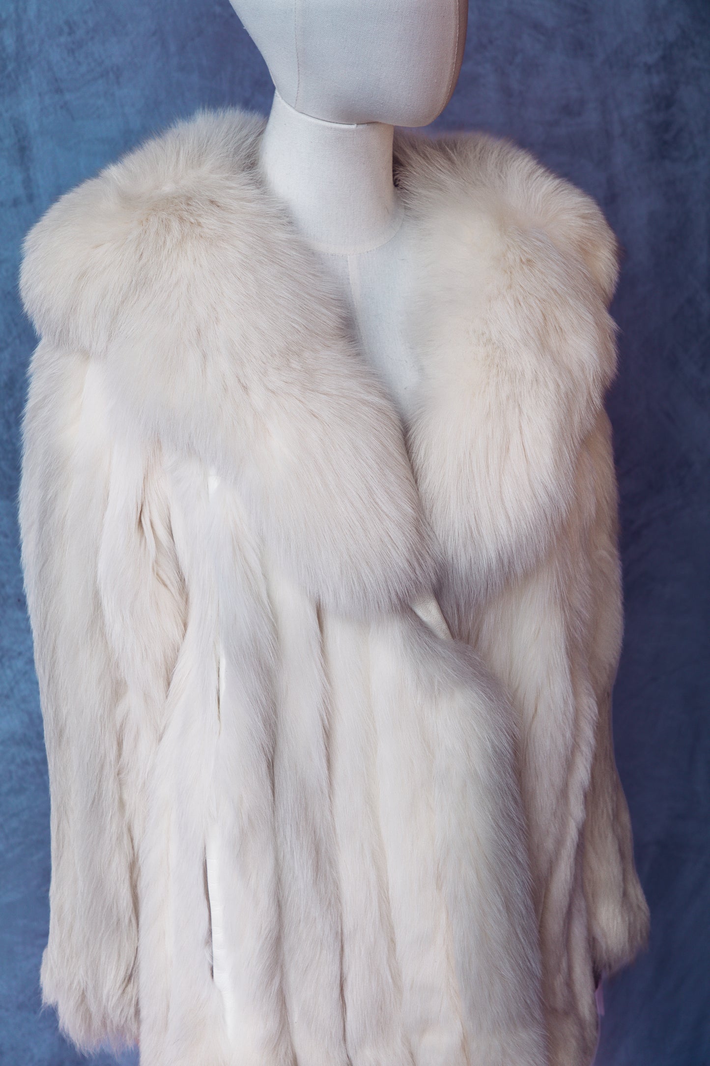Vintage Fur Silver Fox Mid Length Coat Medium/Large - FC068