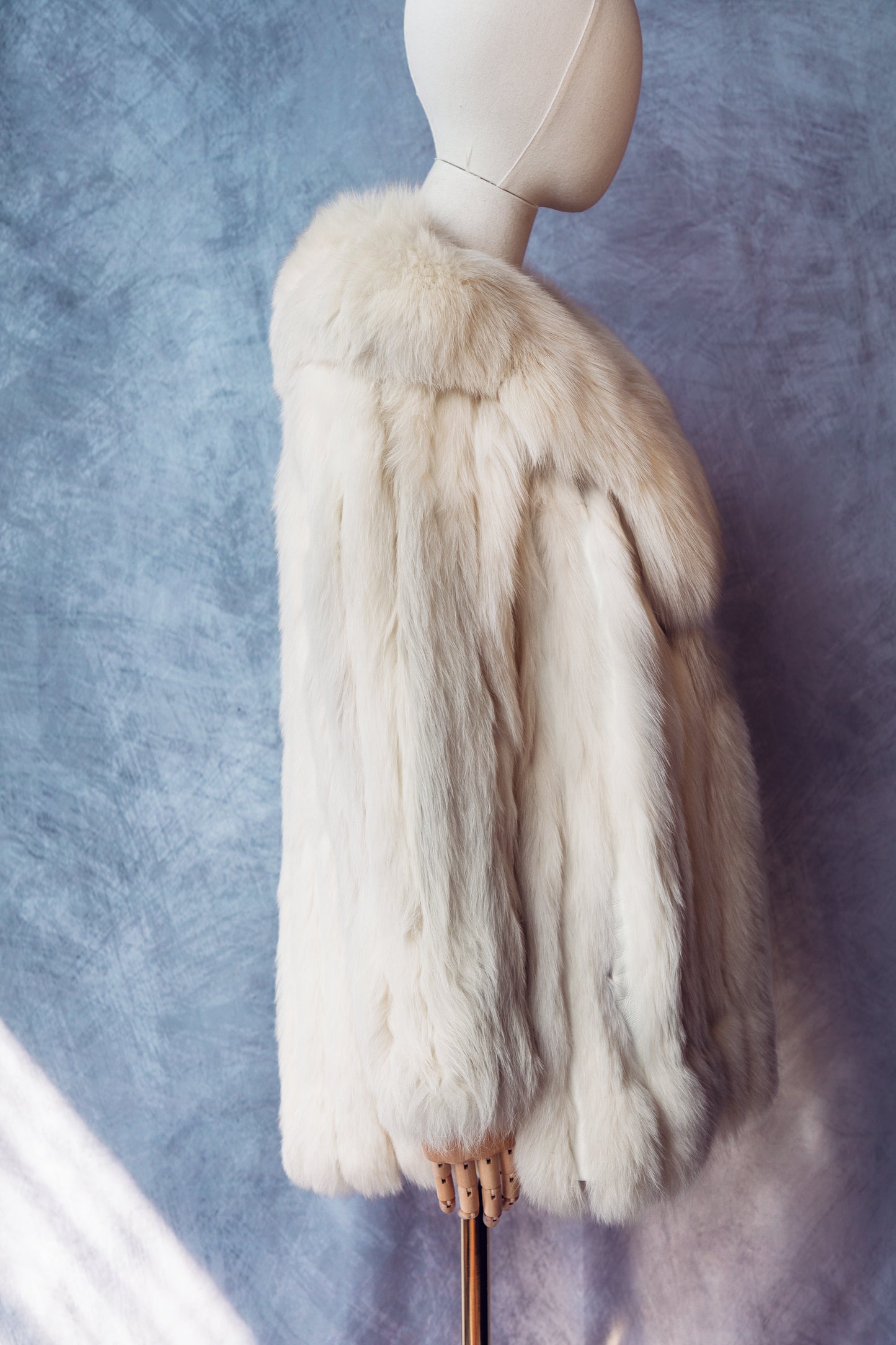 Vintage Fur Silver Fox Mid Length Coat Medium/Large - FC068