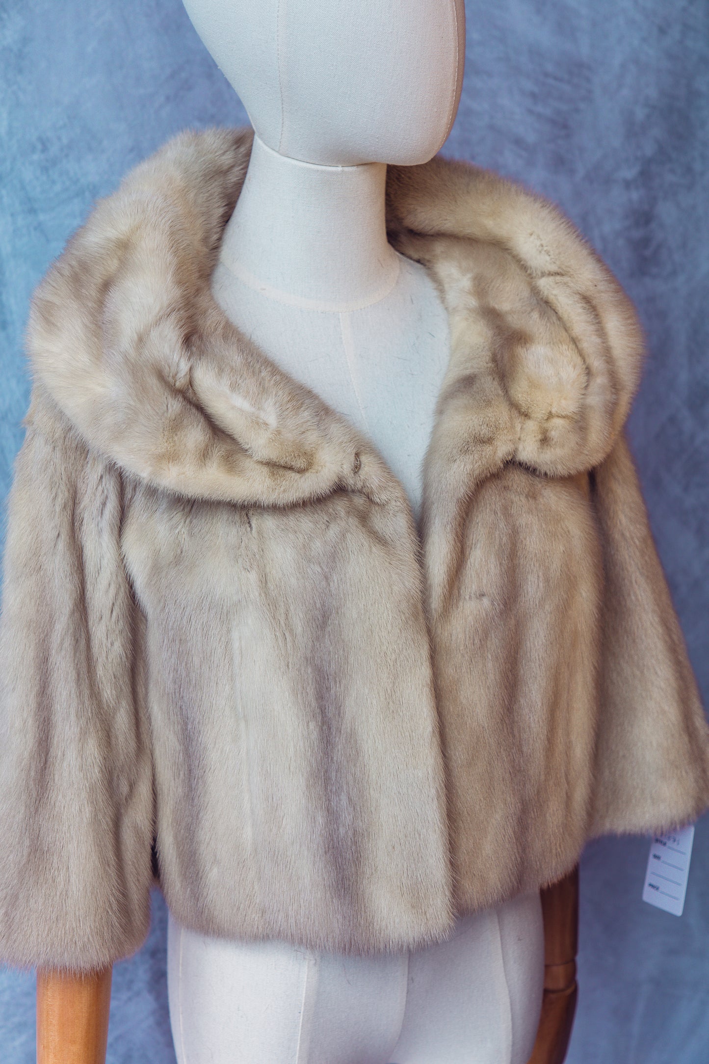 Vintage Fur Mink Honey Blonde Cropped Coat - FC071