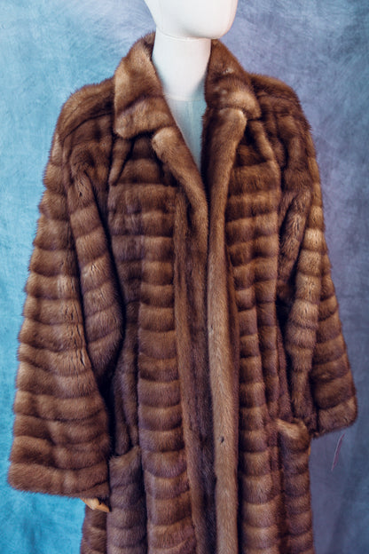 Vintage Fur Mink Honey Blond Full Length Medium/Large-FC088
