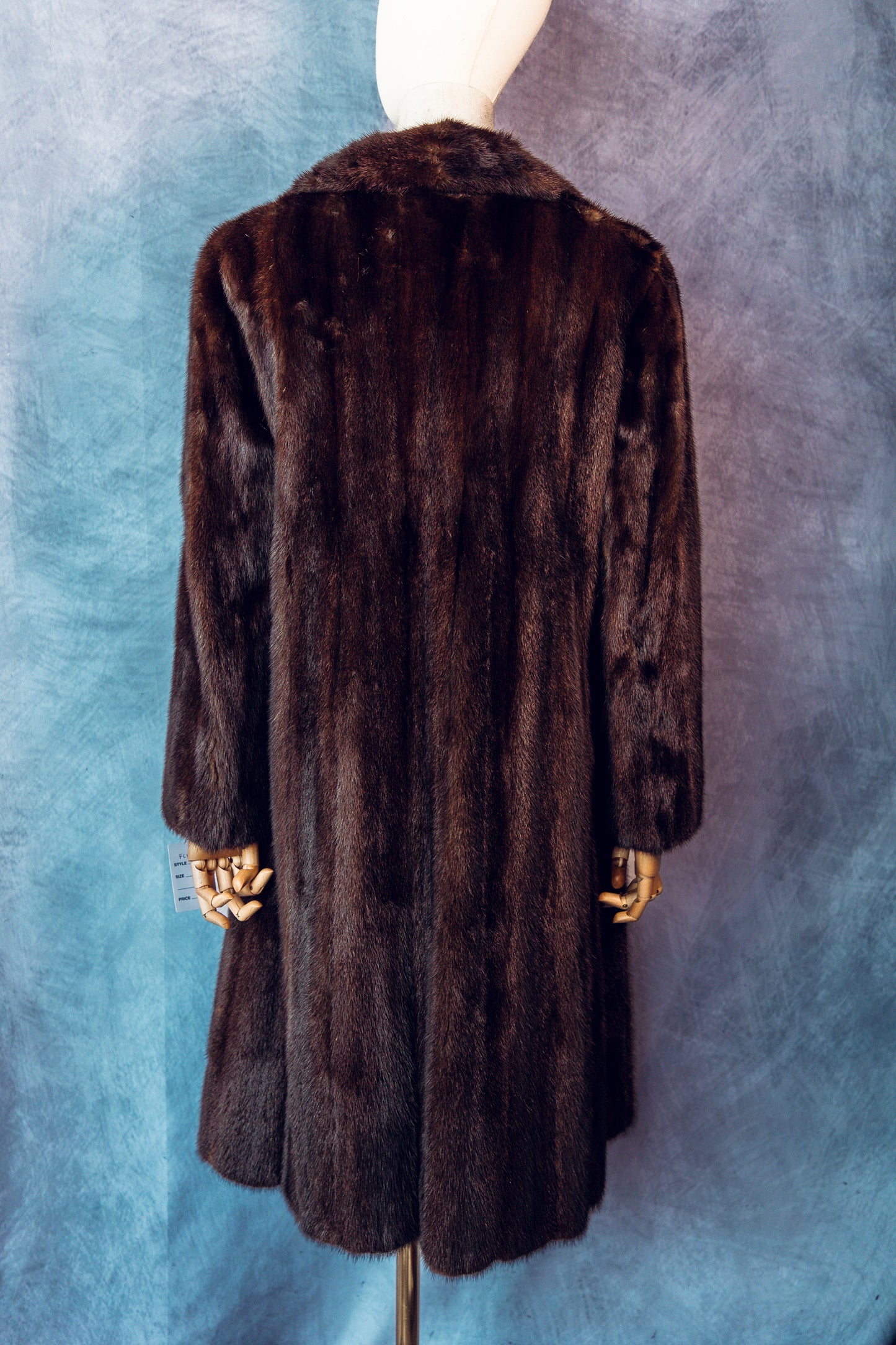 Vintage Fur Mink Coat Dark Brown Small/Medium-FC104