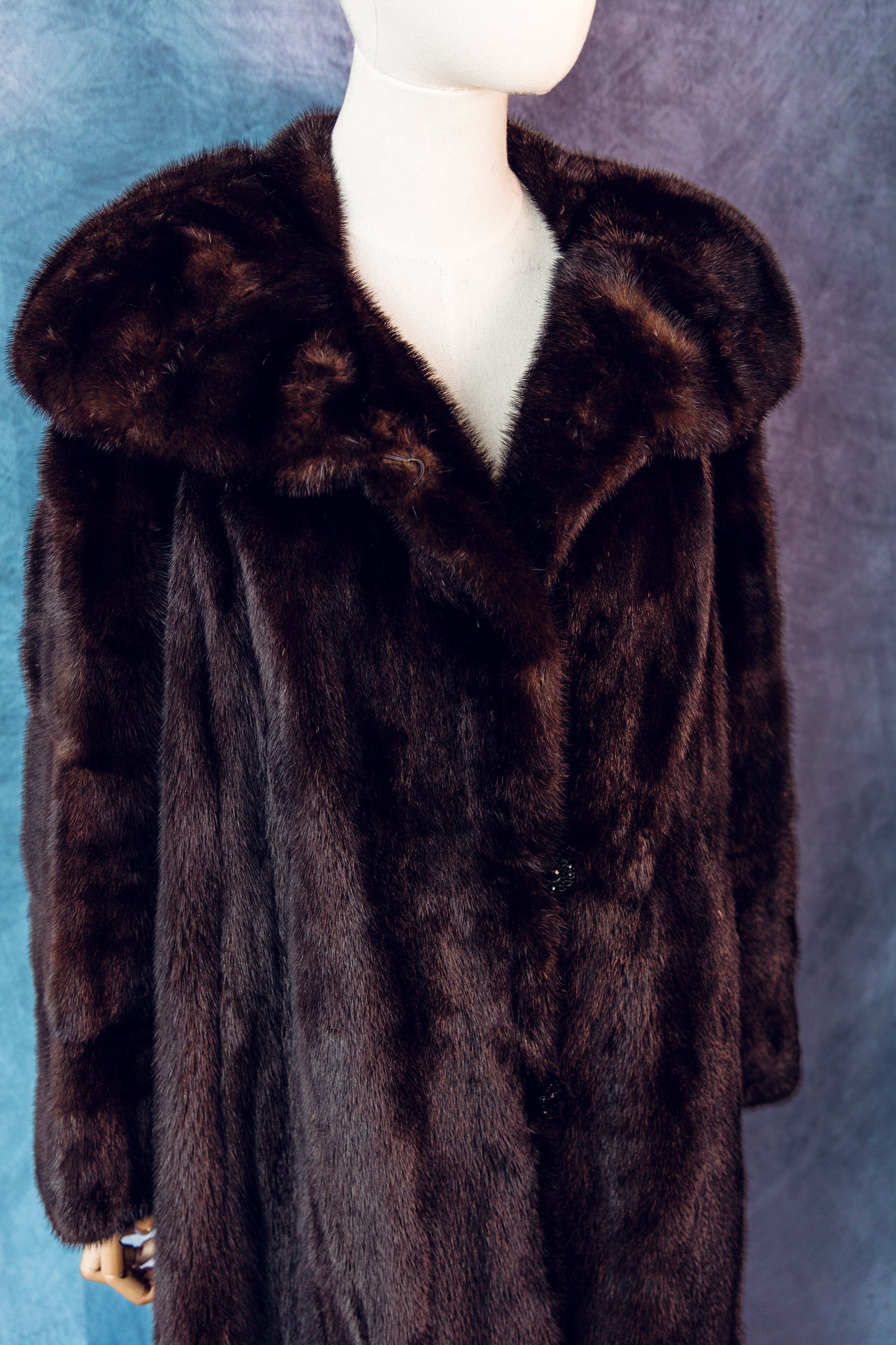 Vintage Fur Mink Coat SweetHeart Collar Medium/Large-FC105