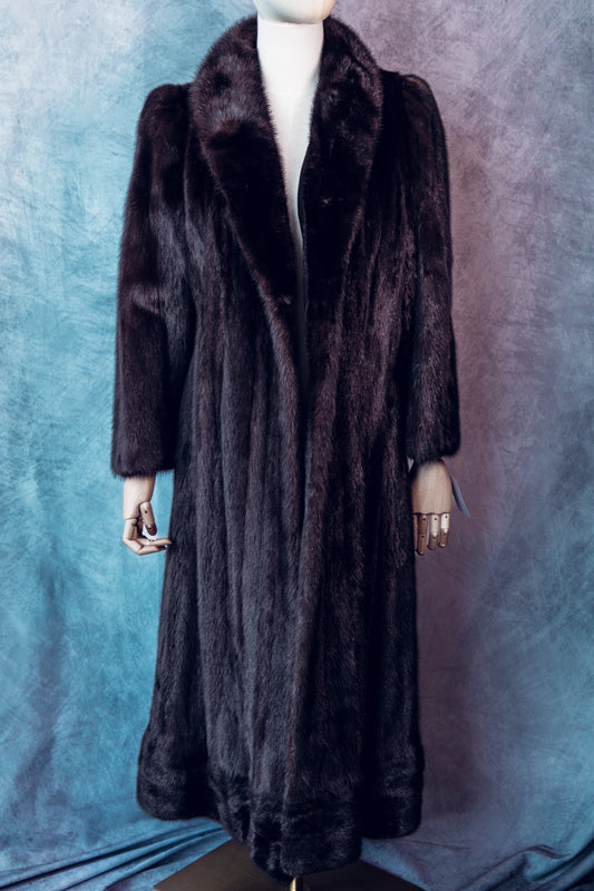 Vintage Fur Mink Dark Brown Full Length Small/Medium-FC106