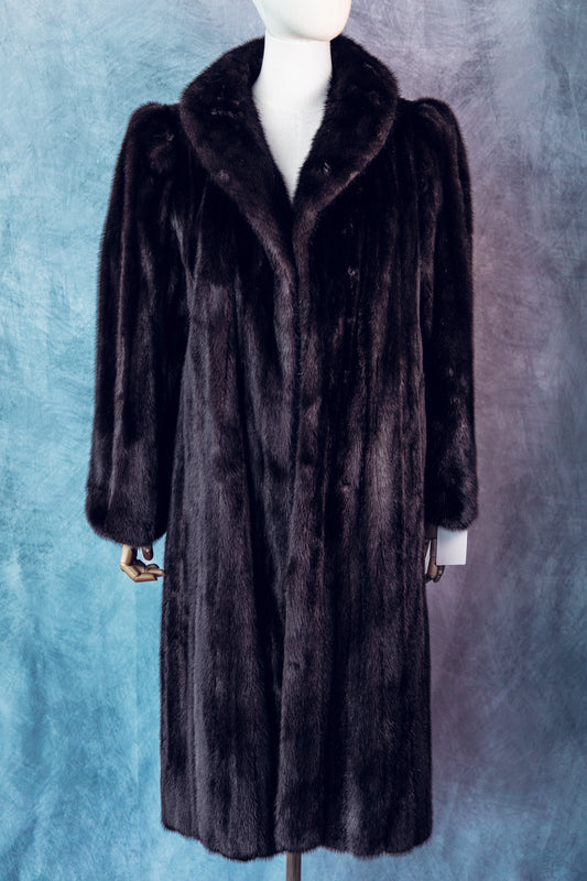 Vintage Fur Mink Dark Brown Full Length Small/Medium-FC108