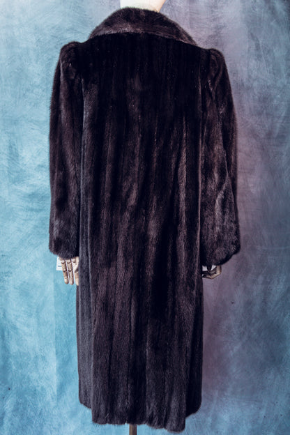 Vintage Fur Mink Dark Brown Full Length Small/Medium-FC108